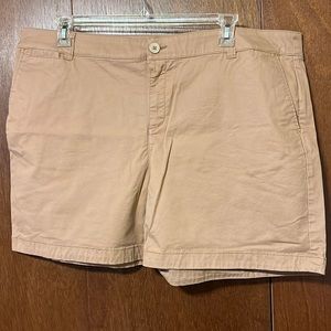 Khaki chino Lane Bryant shorts